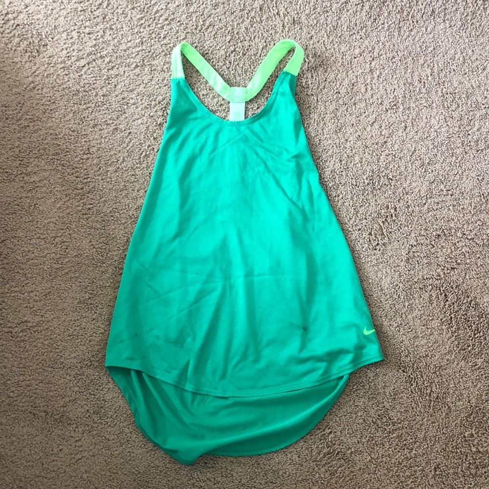Green Nike work out tank top